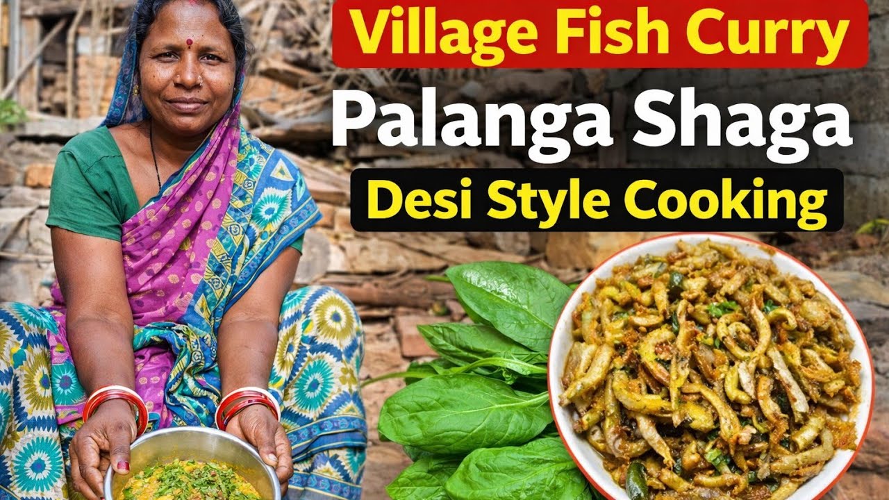 How to Cook Palanga Shaga Dry Fish | Desi Village Cooking Odisha | Healthy Recipe