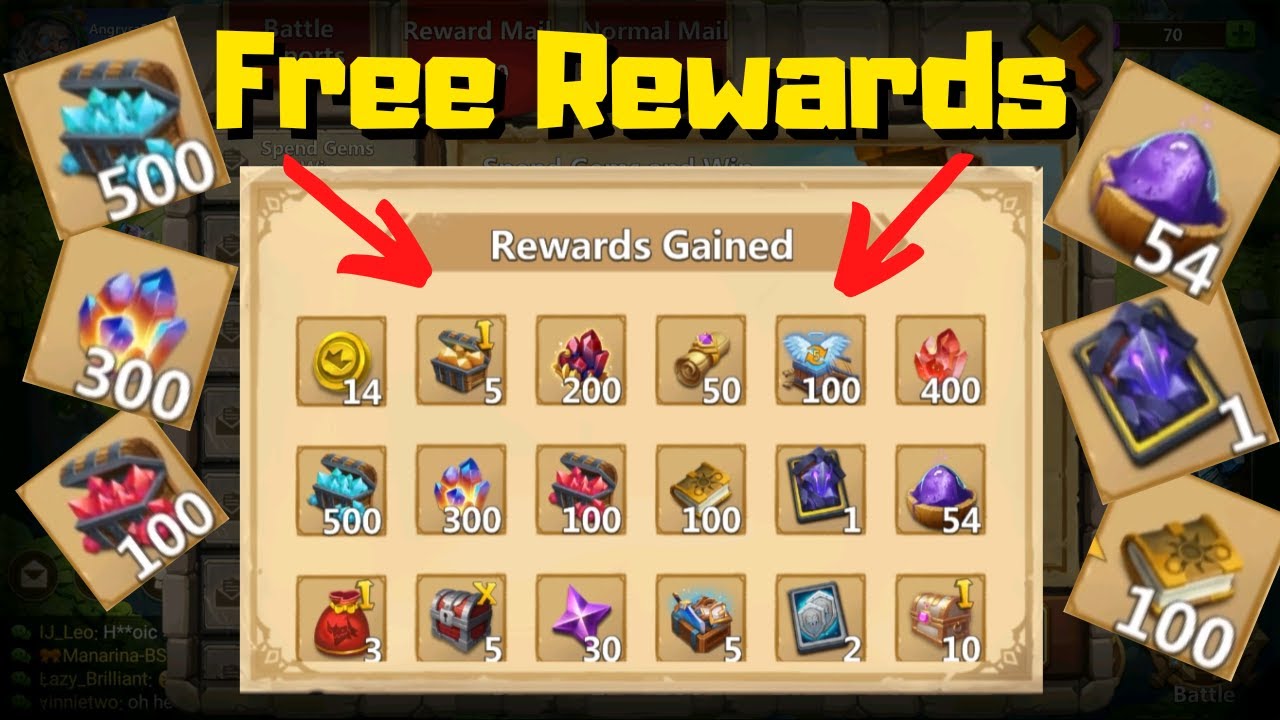 How to get Free Rewards for Free 2 Play | Castle Clash