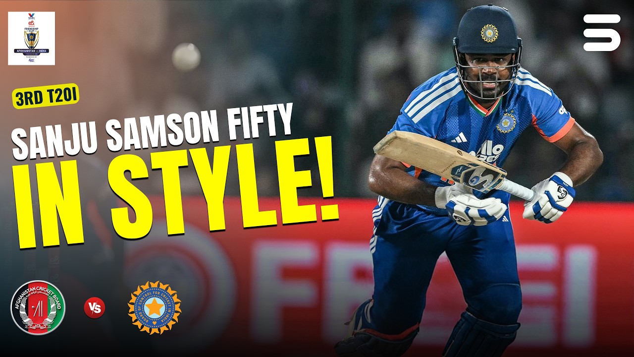 Sanju Samson Brings Up His Fifty! | Afg vs Ind | Match 03 | T20I Series 2026 | M9N1J