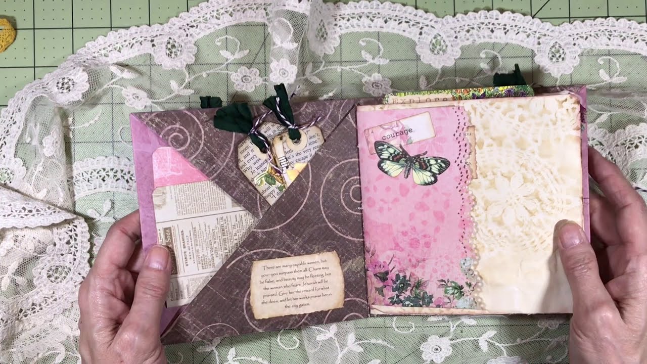 Super Easy Mini Journal from 12”x12” Scrapbook Paper! Tutorial!