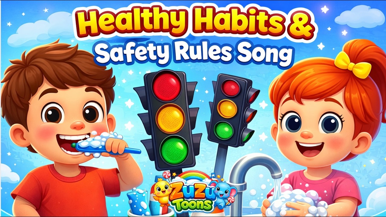Healthy Habits & Safety Rules Song 🚦🪥 | Super Kids Nursery Rhyme  I Brushing Teeth & Washing Hands I