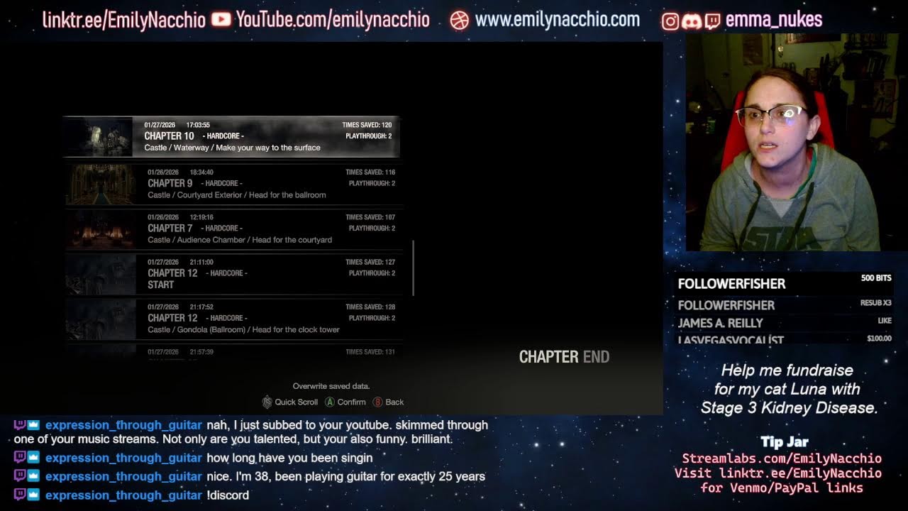 Music with eM then Gaming RE4!