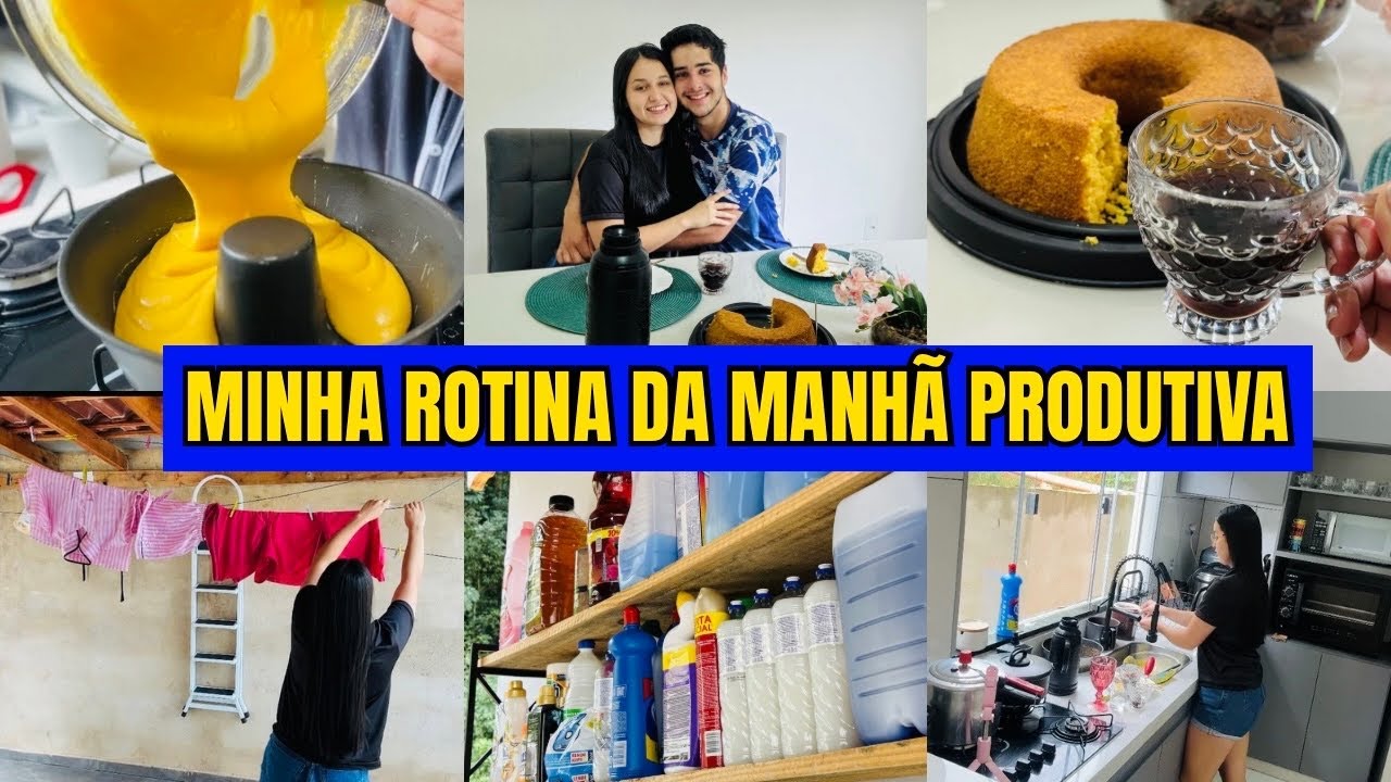 MANHÃ PRODUTIVA FIZ CAFÉ DA MANHÃ PARA O MARIDO | ROTINA DE DIA CHUVOSO 