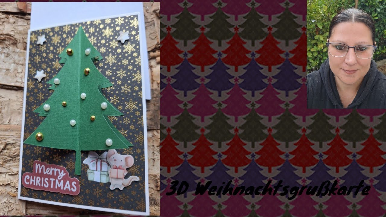 Wir basteln eine schnelle,einfache Weihnachtskarte,3D,#actionblock #actionpapier #3dkarte #easycard 