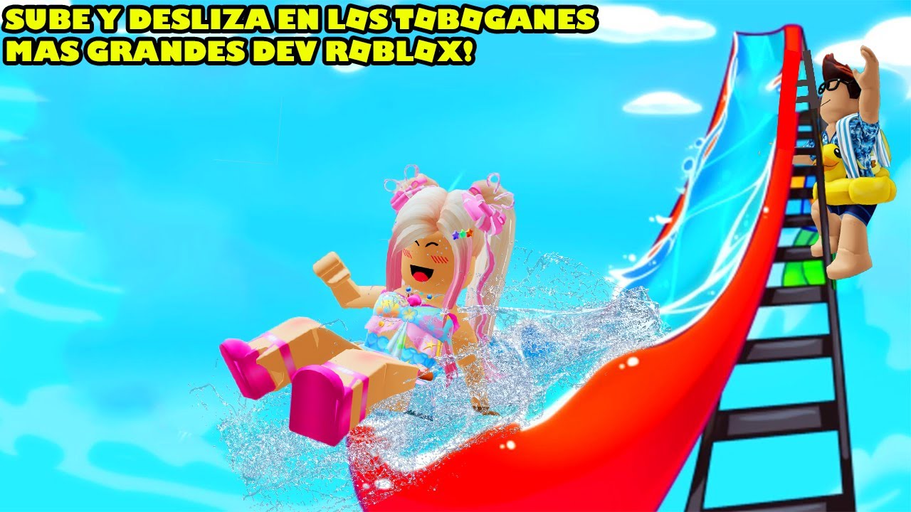 Nos Subimos Y Nos Deslizamos En Los Toboganes Mas Largos De Todo Roblox!😀😀