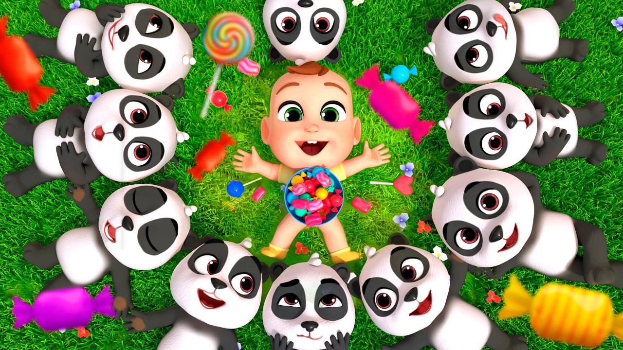 10 Little Pandas – Learn Numbers & Count Along | Newborn Baby Songs & Nursery Rhymes