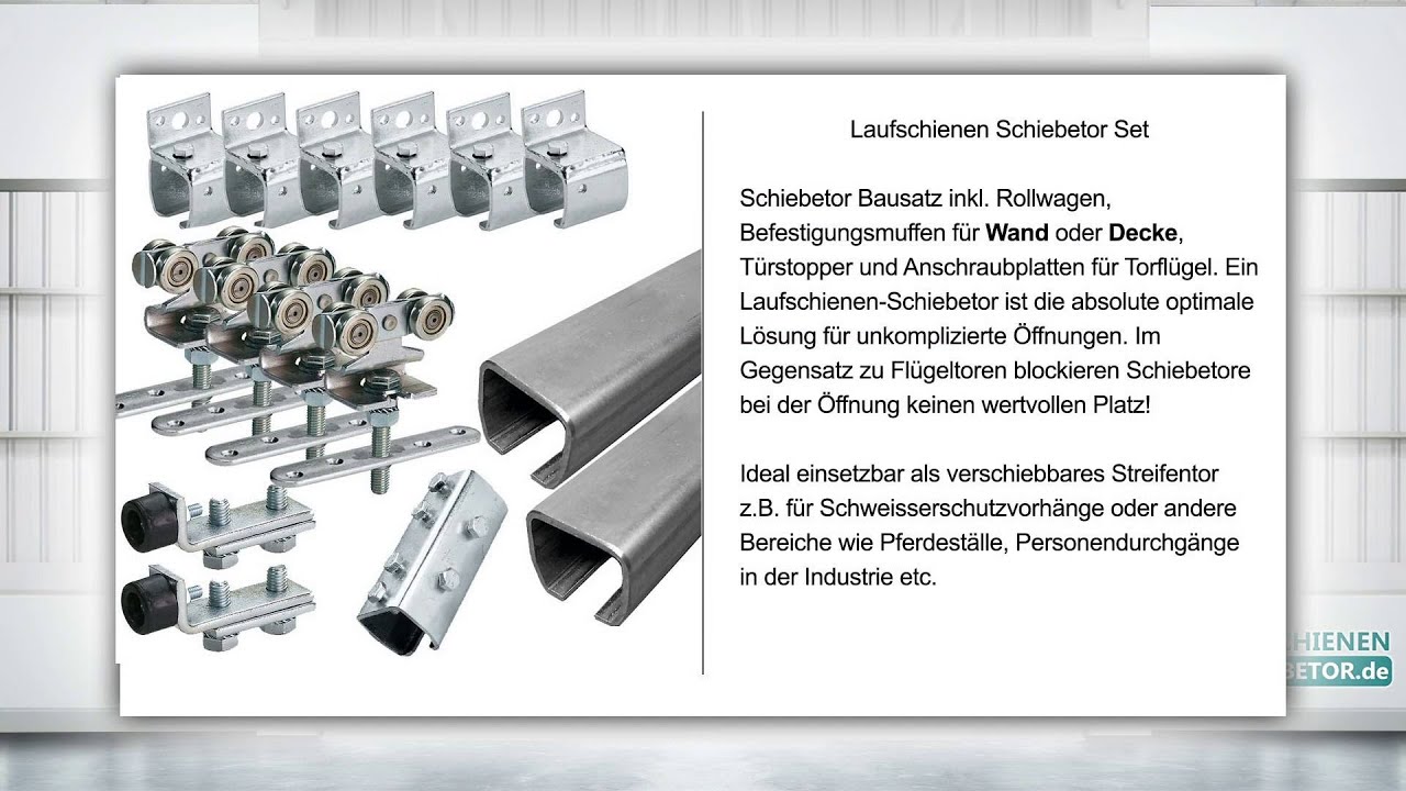 Laufschienen f&uuml;r Schiebetore / Anwendungsbeispiele
