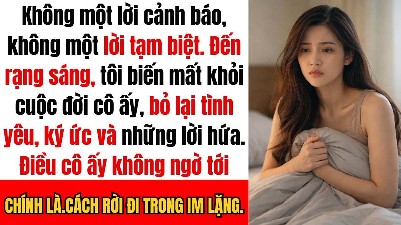 Không một lời cảnh báo, không một lời tạm biệt – Đến rạng sáng, tôi đã xóa mình khỏi cuộc đời cô ấy,