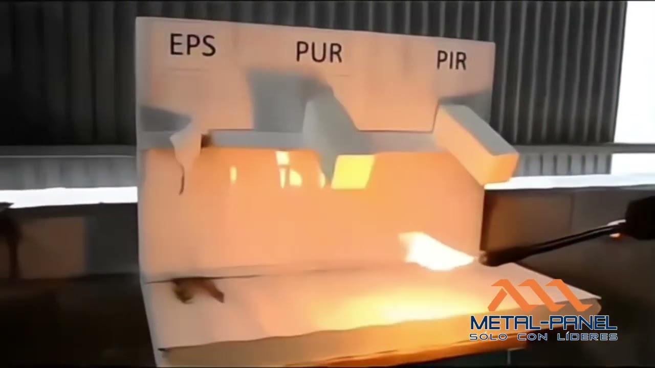 Prueba contra incendios EPS, PUR, PIR