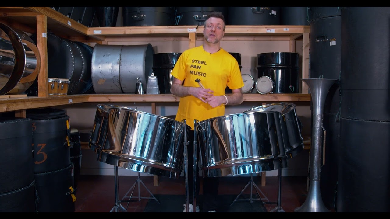 4 Pan Cello Steel Pan Instrument. Demo.