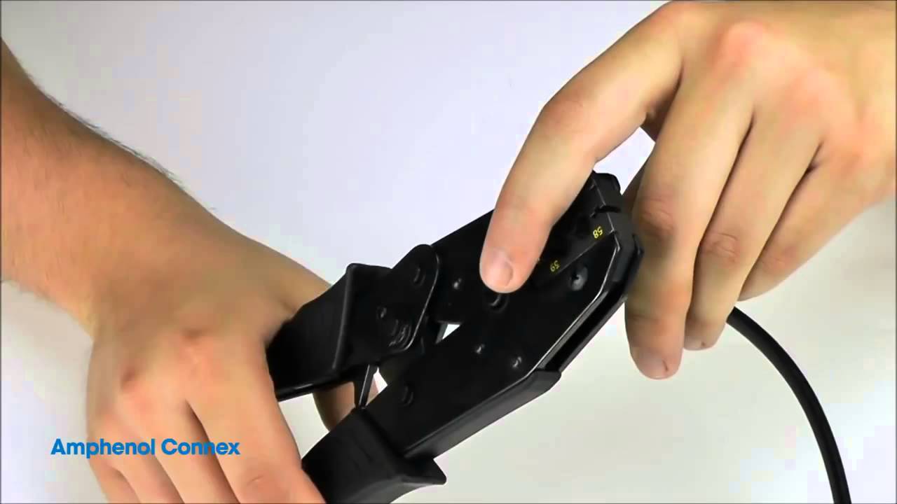 Amphenol - How to Crimp a BNC 3 Piece Crimp Coaxial Connector on RG 59 Cable