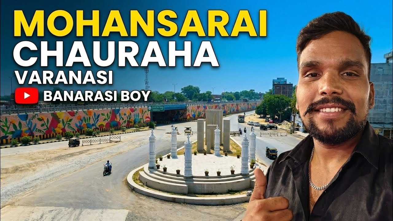 Transport Nagar Mohansarai Varanasi   Uttar Pradesh (Mohansarai Chauraha) Drone shot Banarasi boy 