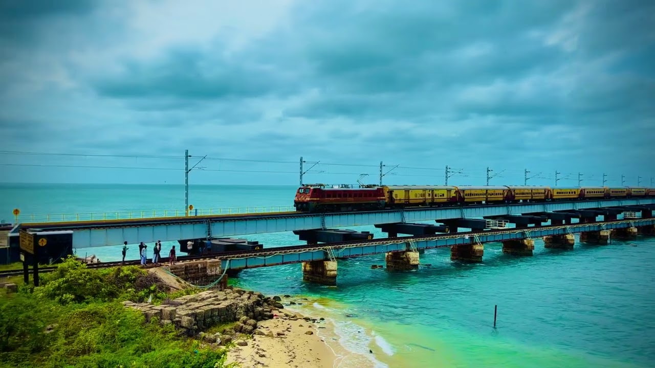 New Pamban Bridge, Rameswaram, Tamil Nadu, Indian Railways, India's First Vertical Lift Sea Bridge