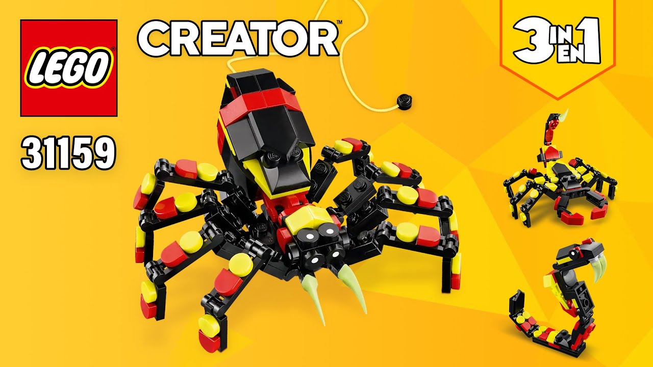 LEGO Creator 3in1 Wild Animals: Surprising Spider (31159)[153 pcs] Snake & Scorpion | Instructions