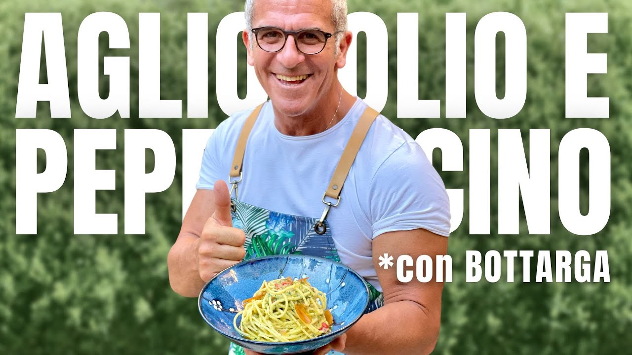 SPAGHETTI AGLIO OLIO PEPERONCINO e bottarga ricetta di Chef Max Mariola