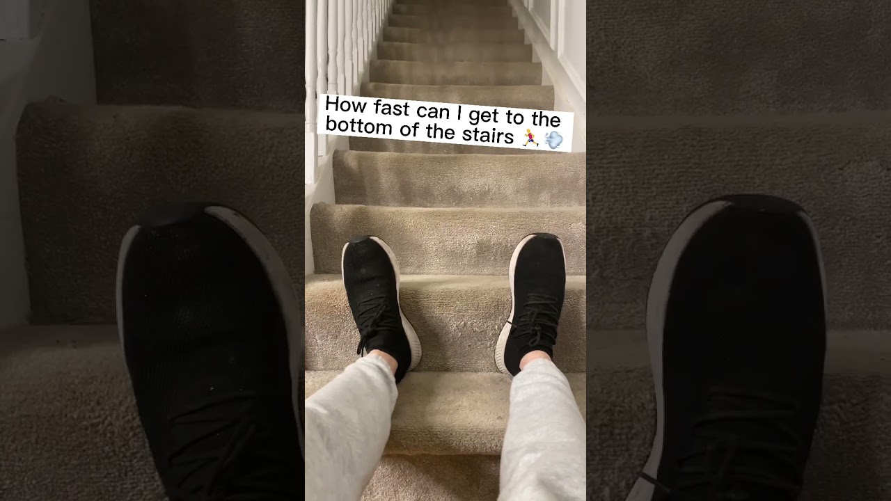 HOW FAST CAN I GET TO THE BOTTOM OF THE STAIRS? 🏃&zwj;♂️💨 #shorts