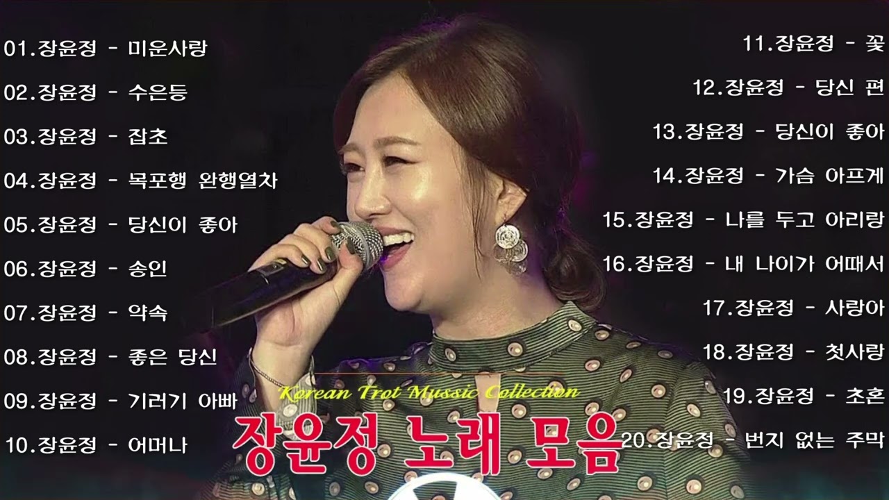 광고없이 듣는 장윤정 노래모음 BEST 20곡 반복재생 HD