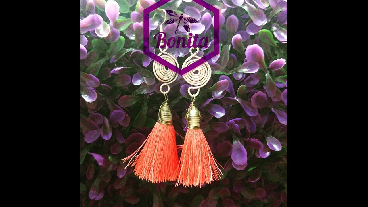 Aretes Espiral Tassel (Alambrismo Básico)