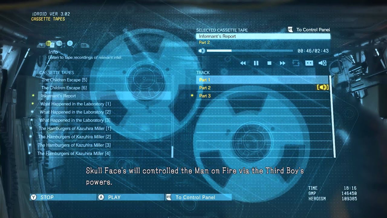 MGS5 Tapes - Informant's Report