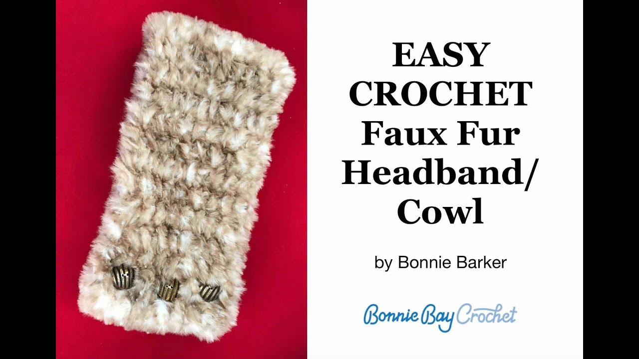EASY Faux Fur Headband/Cowl, by Bonnie Barker