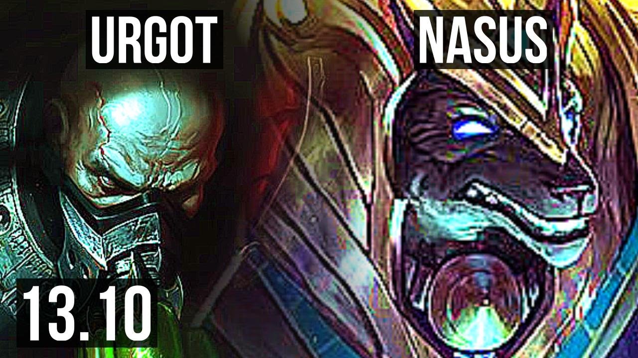 URGOT vs NASUS (TOP) | 7/1/5, 500+ games, Godlike, Rank 10 Urgot | KR Master | 13.10