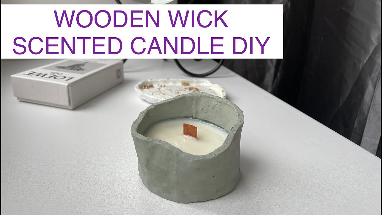 HOW TO MAKE WOODEN WICK SCENTED CANDLE | SOY WAX VANILLA SANDAL CANDLE DIY