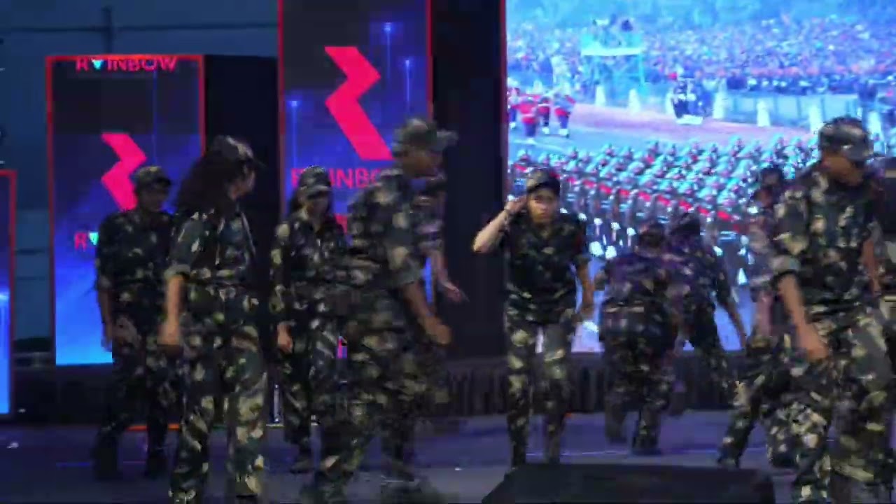 Jai Javan performance by Grade9(Drone video)@rainbowinternationalschoolhyd