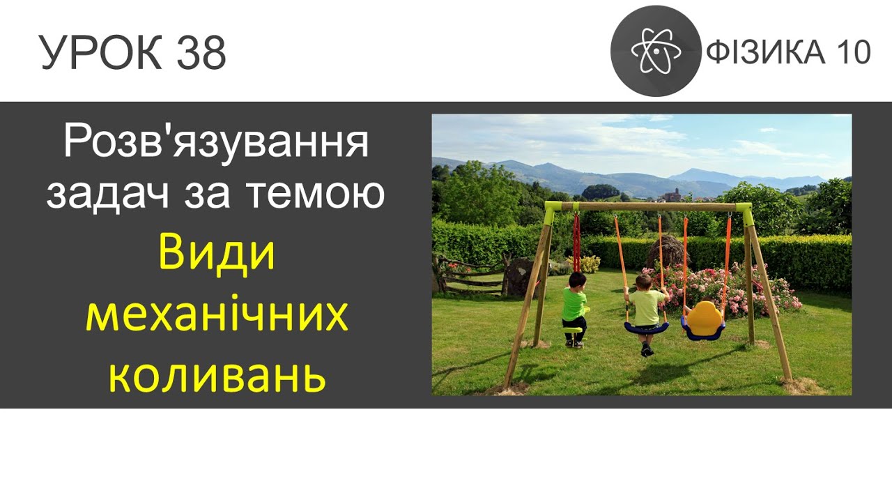 Фізика 10. Урок розв'язування задач «Види механічних коливань» (5 задач)