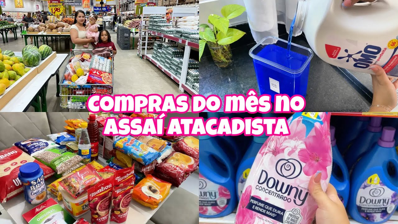 COMPRAS DO MÊS NO ASSAÍ ATACADISTA +VALOR TOTAL 🛒🤑