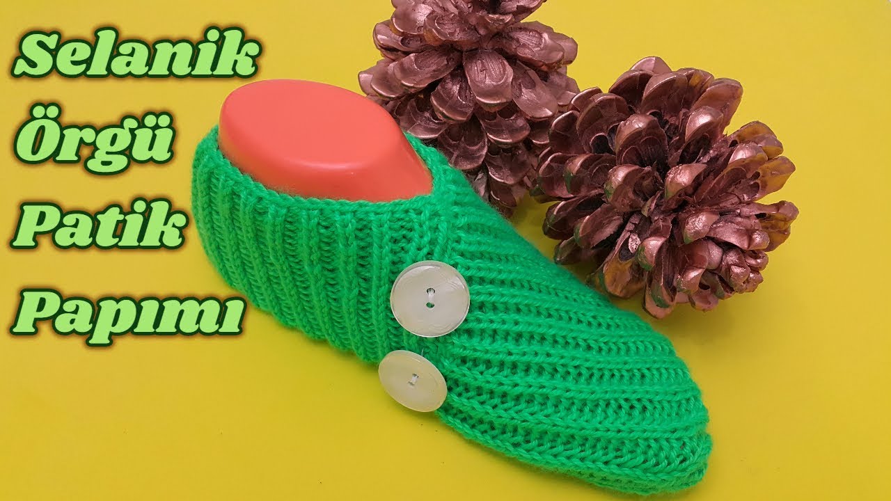 İki Şiş ile kolay Selanik Örgü Patik Modeli│Elişi Dantel Yapımı │DIY