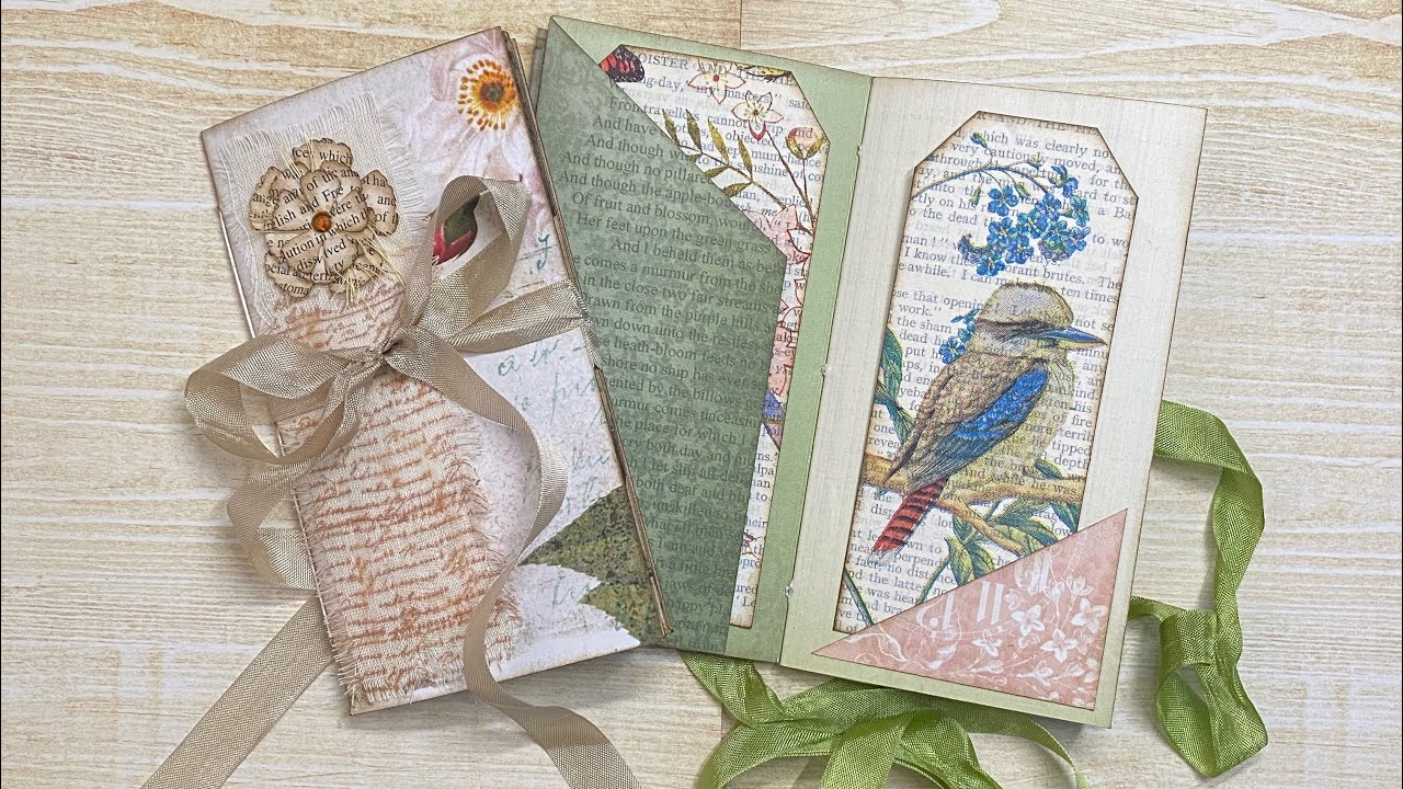 How to make a quick journal using 3 sheets of scrapbook paper