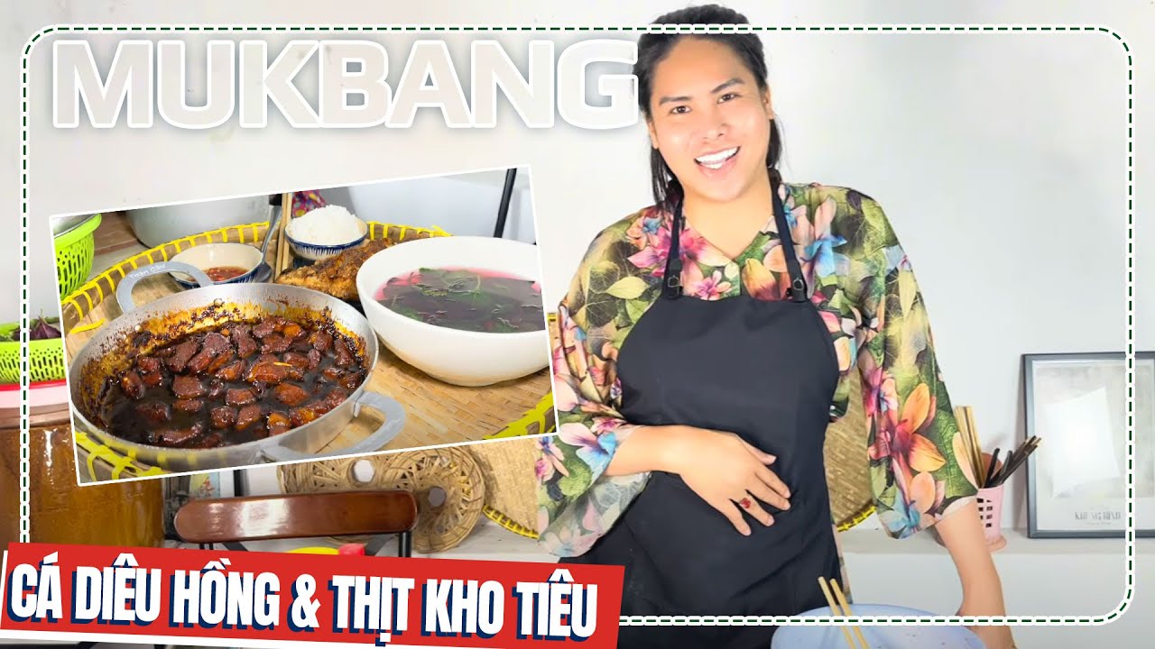 Diva nấu cơm chiên cá diêu Hồng và thịt kho tiêu….