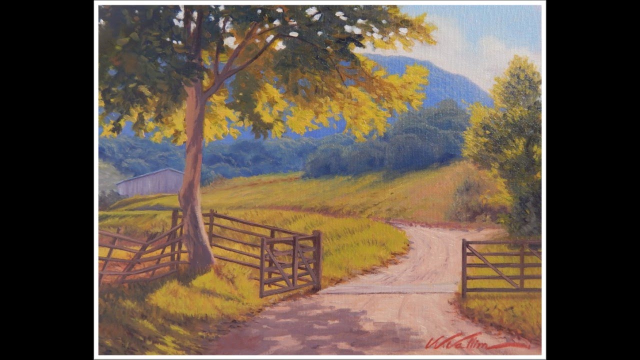 Pintura em óleo sobre tela, como pintar estrada