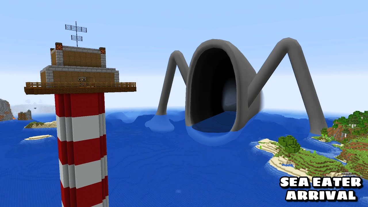SURVIVING FROM SEA EATER ARRIVAL in Minecraft - Gameplay - Coffin Meme