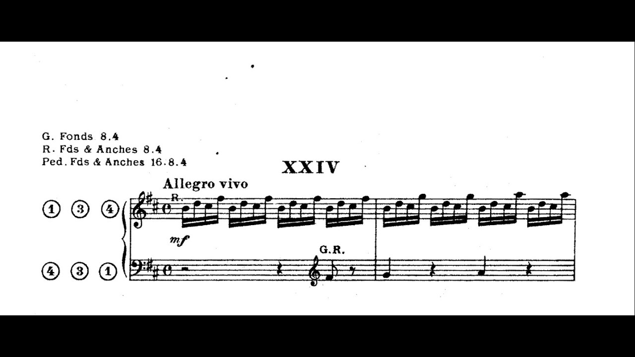 Andr&eacute; Fleury - Vingt-quatre Pi&egrave;ces - XXIV. Allegro Vivo (Score video)