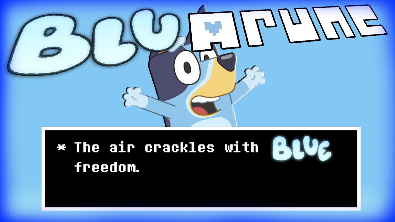 bluey theme with the freedom motif