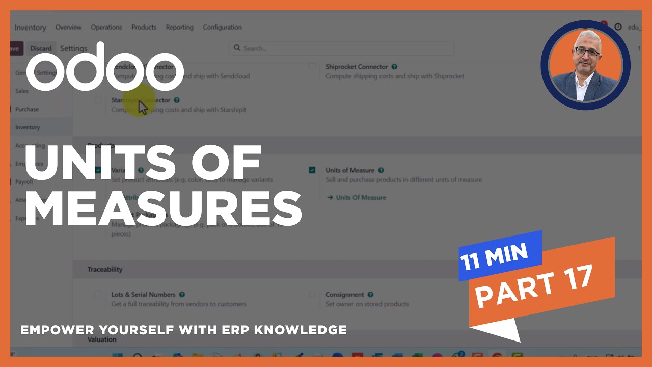 Units of Measure at Odoo 18 - شرح تفعيل أكثر من وحدة قياس للمنتجات فى أودوو 18