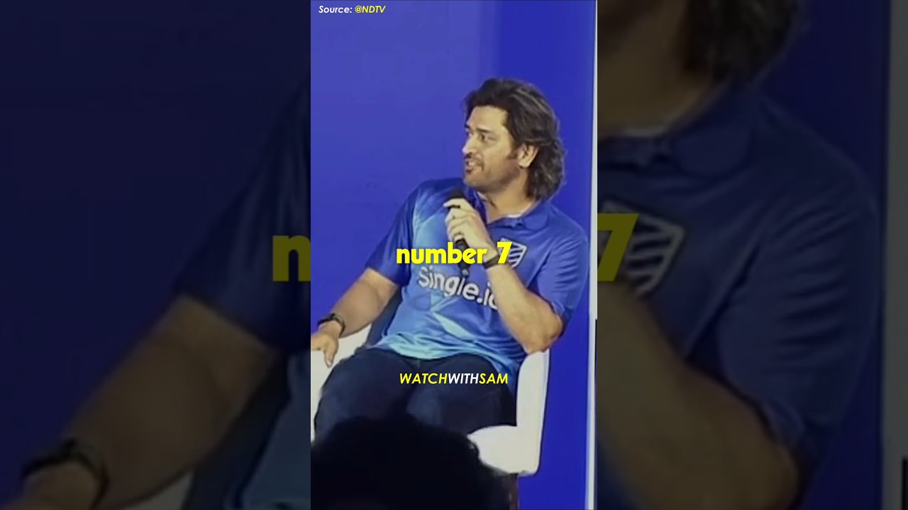 Ms Dhoni on choosing number 7 🏏🔥