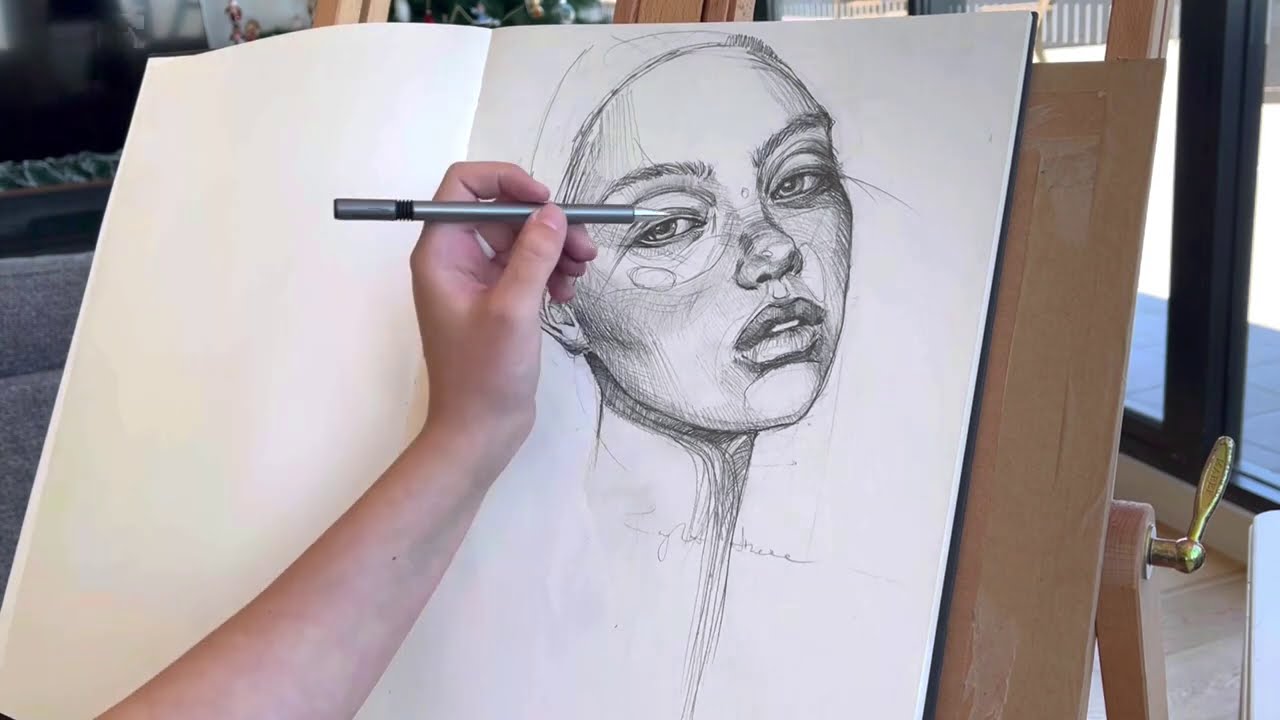 Drawing Portrait With Polina Bright
