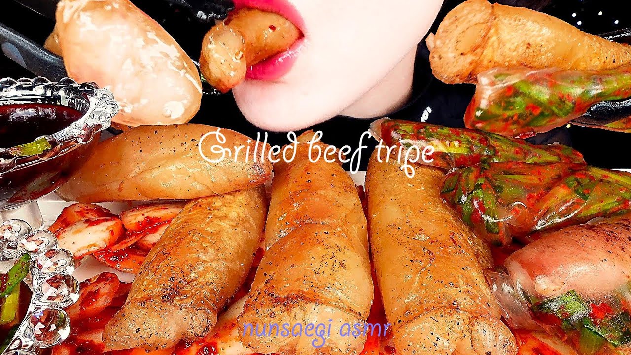 ASMR 대창구이 기름좔좔파 모여라! 기름좔좔 촉촉 통대창 구워서 먹방 GRILLED BEEF LARGE INTESTINES * DEACHANG MUKBANG