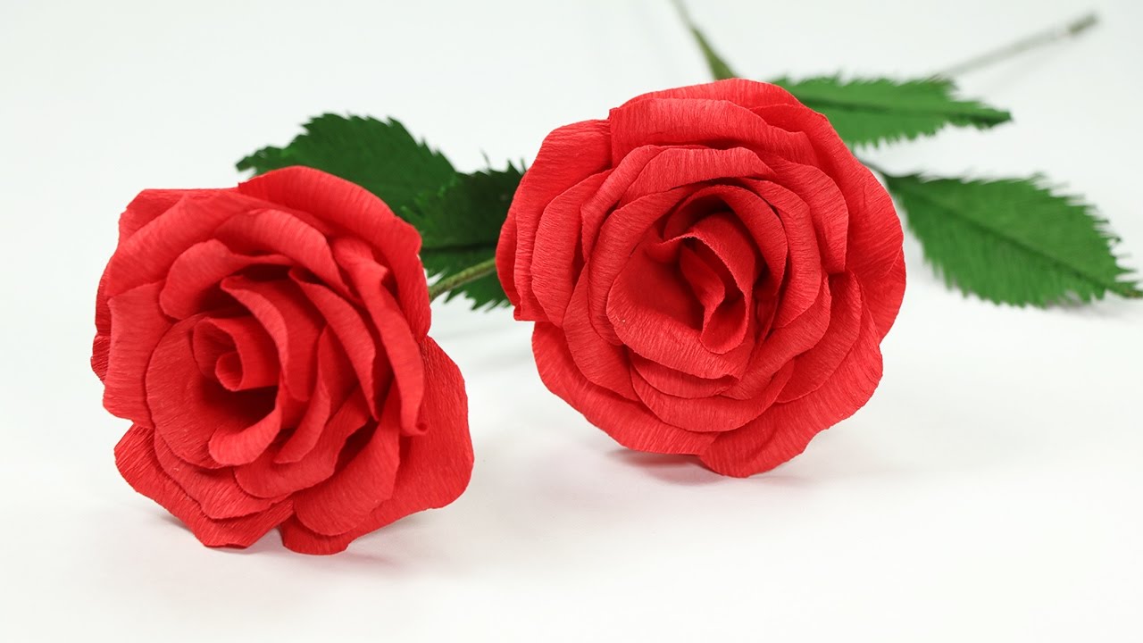 DIY Paper Flowers: How to Make Paper Rose with Crepe Paper