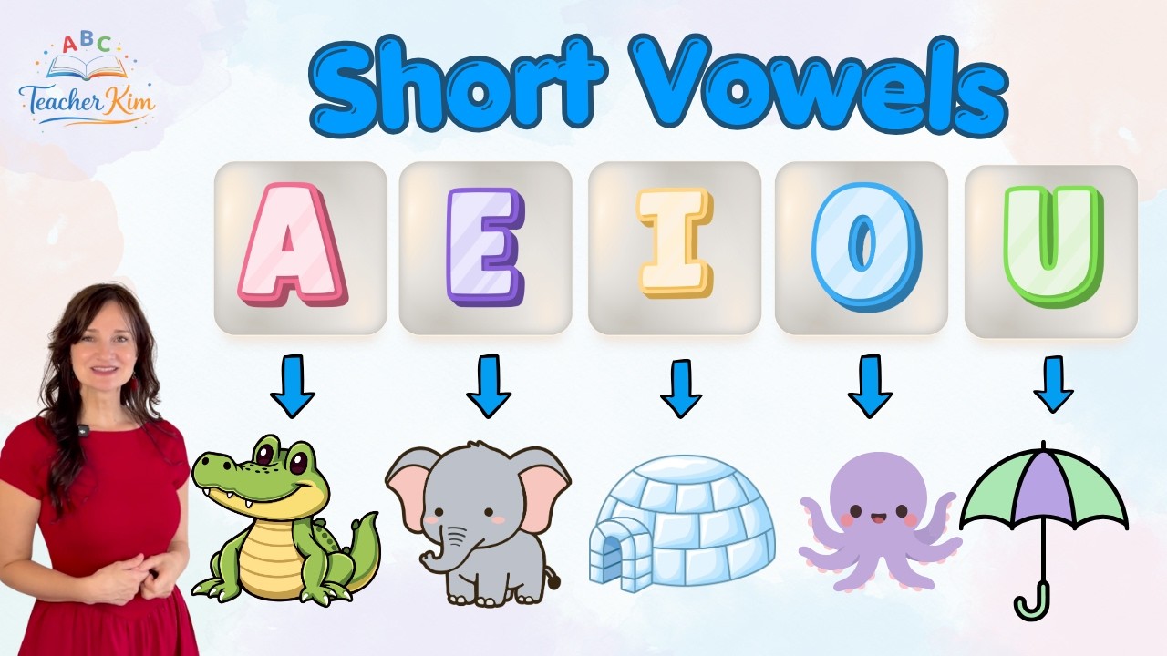 Short Vowel Sounds A E I O U | Phonics Compilation | Teacher Kim