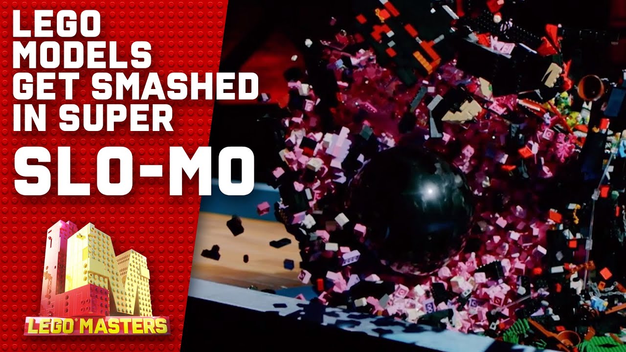 Incredible slo-mo footage from the Castles and Cannonballs challenge | LEGO Masters 2021