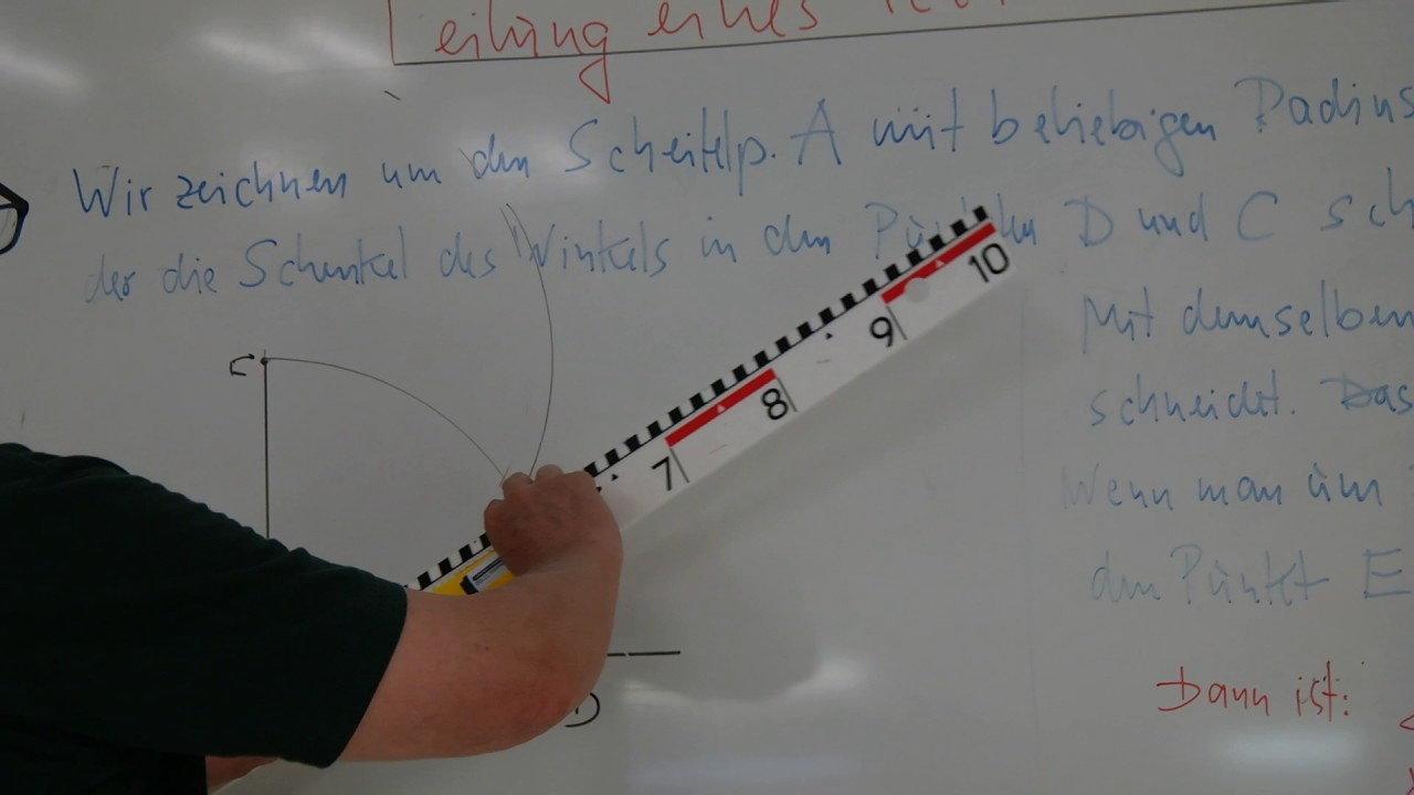 Dreiteilung eines rechten Winkels mit Zirkel und Lineal