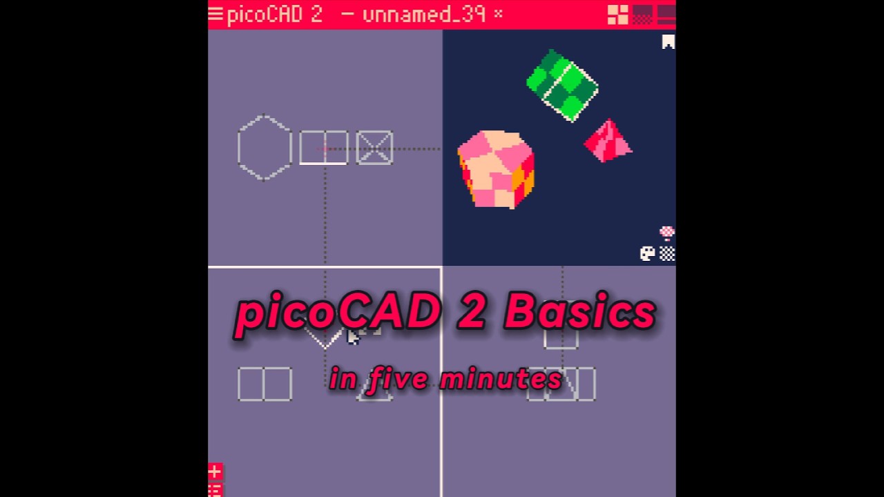 picoCAD 2 Basics in 5 minutes