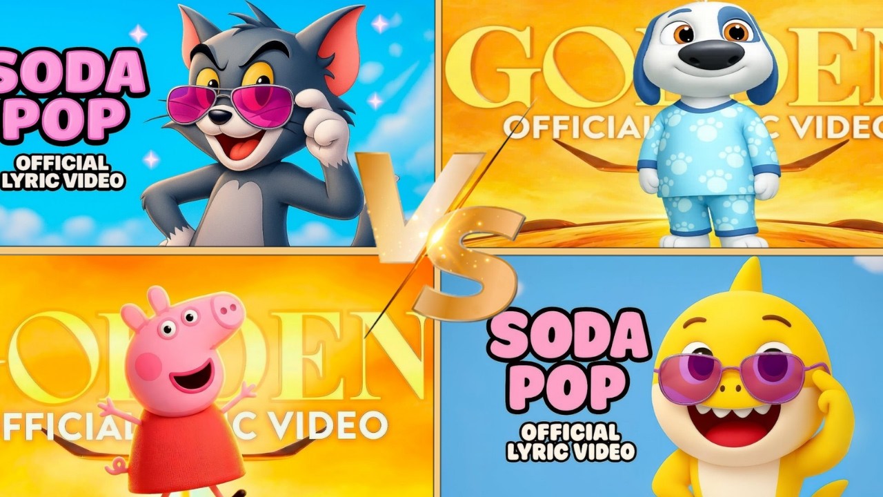 Who Wins? Tom 🐱 Talking Ben 🐶 Peppa Pig 🐷 Baby Shark 🦈 | SODA POP vs GOLDEN 🏆