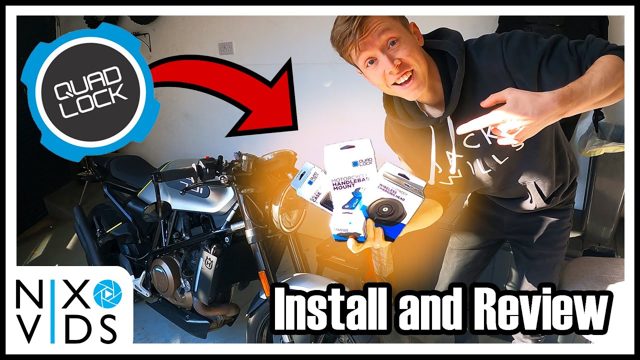 Unboxing the Quad lock Wireless Charger & Vibration Dampener. Install/Review Husqvarna Vitpilen 701