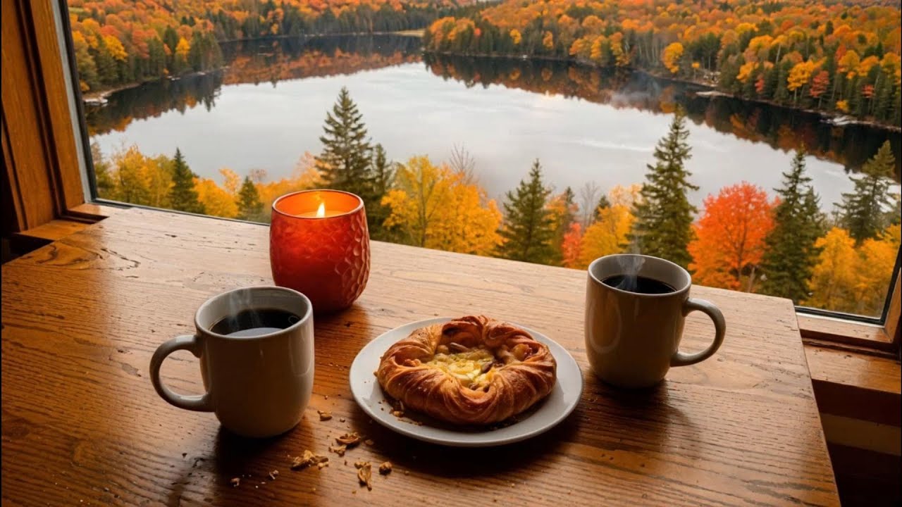 Cozy Autumn Coffee Shop Ambience ☕🍂 | Gentle Guitar Music for Rest & Relaxation #relax #softmusic