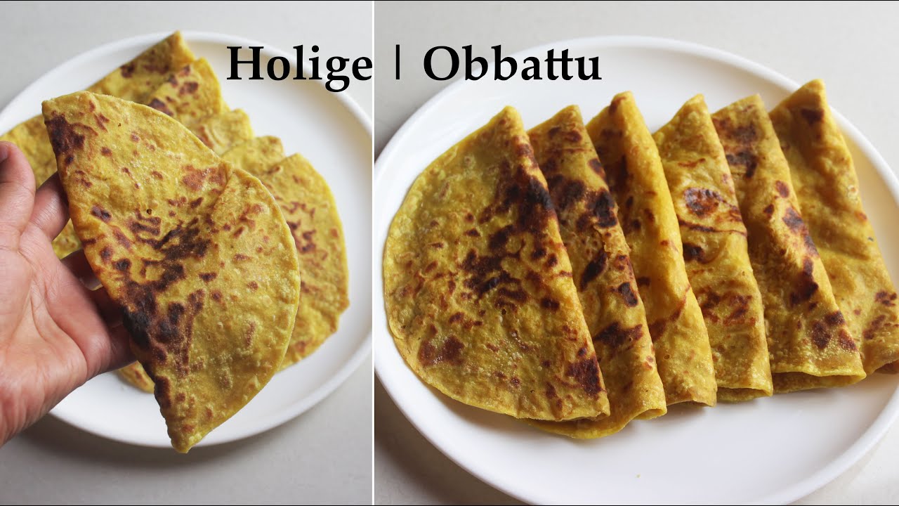 (ಒಬ್ಬಟ್ಟು | ಹೋಳಿಗೆ) Bele holige recipe Kannada | Kadlebele obbattu maduva vidhana Karnataka