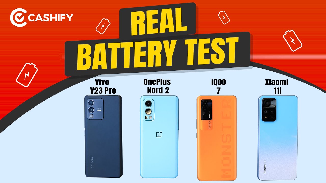 Vivo V23 Pro Vs OnePlus Nord 2 Vs iQOO 7 Vs Xiaomi 11i Battery Test - Shocking Runner Up 😳